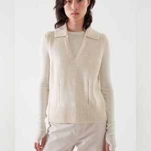 COS 100% Wool Knitted Collar Vest